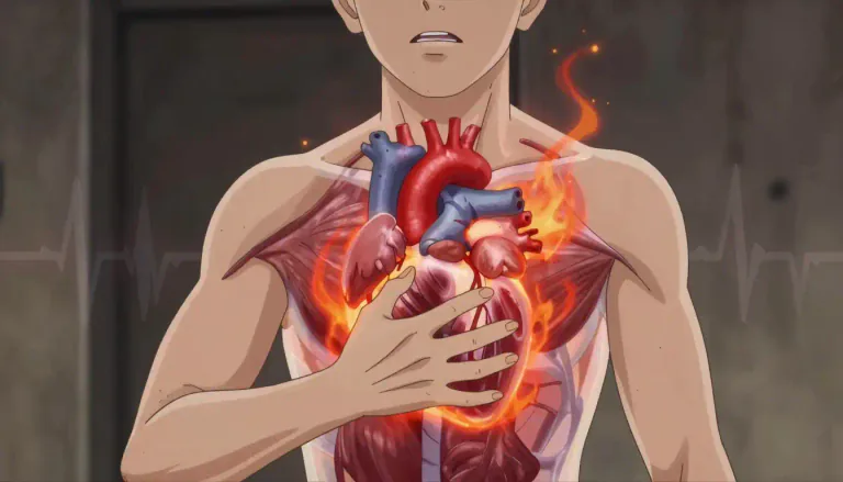 Visual representation of "myocarditis" - Myocarditis is a condition characterized by inflammation of the heart muscle, which can lead to heart dysfunction and other complications.