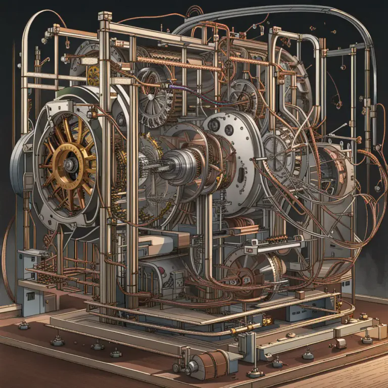 Visual representation of "electromagnetic" - Operated by interaction between electricity and magnetism.