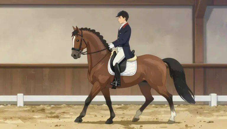 Visual representation of "dressage" - The art of training a horse to carry out precise movements