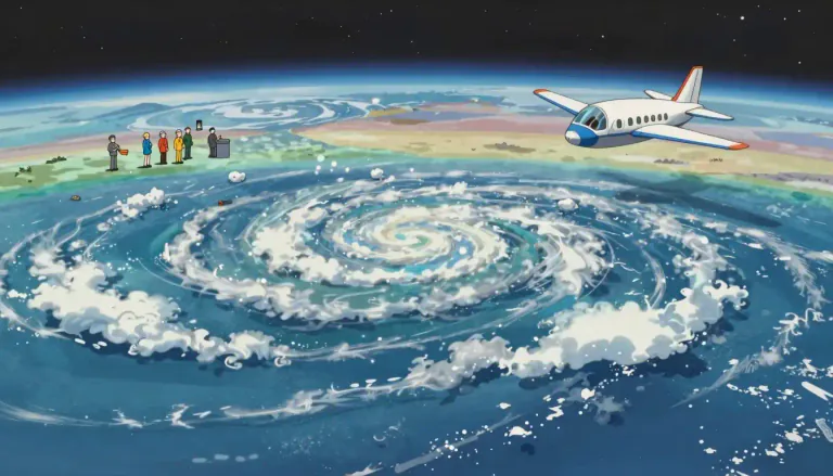 Visual representation of "troposphere" - The part of the atmosphere extending from the Earth's surface to the stratopause, located above the stratosphere.