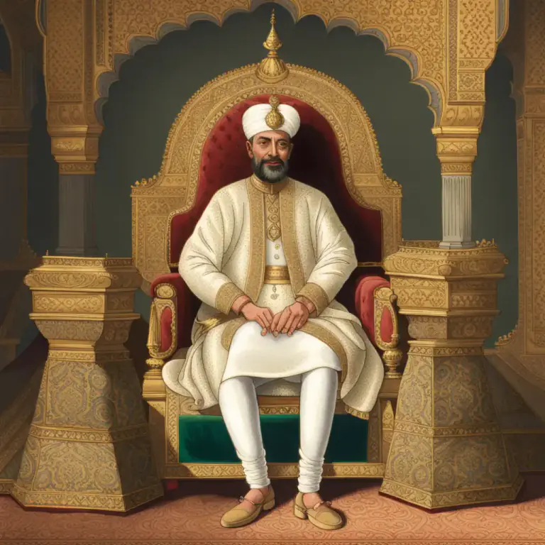 Visual representation of "mogul" - A powerful Muslim ruler especially in India.