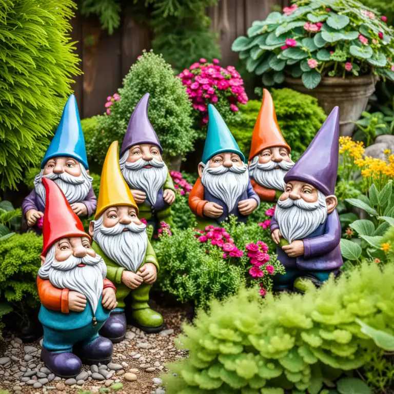 Visual representation of "gnome" - A small figure of a person or creature, used as a decoration in a garden.