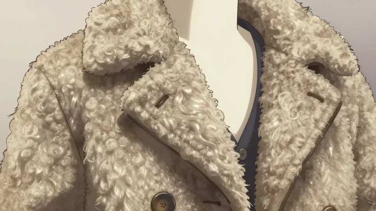 Visual representation of "astrakhan" - A type of wool fabric from young lambs.