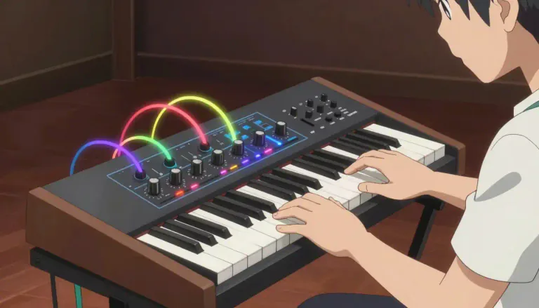 Visual representation of "synth" - A synthesizer is an electronic musical instrument that generates audio signals through various methods.