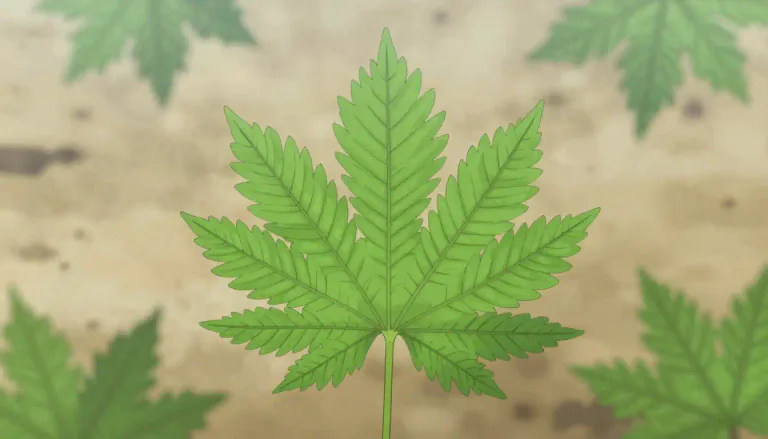 Visual representation of "pinnate" - Having leaflets arranged on both sides of a common axis; resembling a feather.