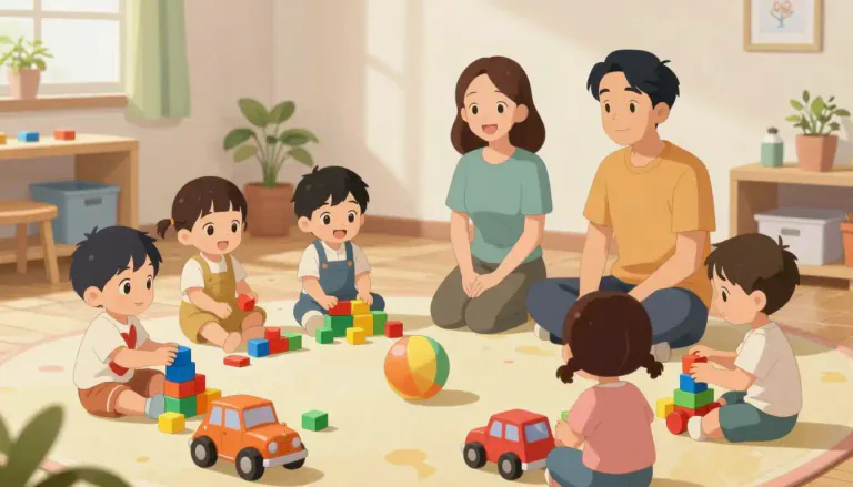 Visual representation of "playgroup" - A playgroup is a gathering of young children who come together under adult supervision to play and socialize, typically not structured in a formal educational setting.