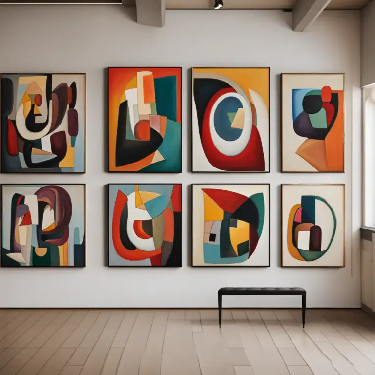 Visual representation of "abstractionist" - Related to or involving abstract art