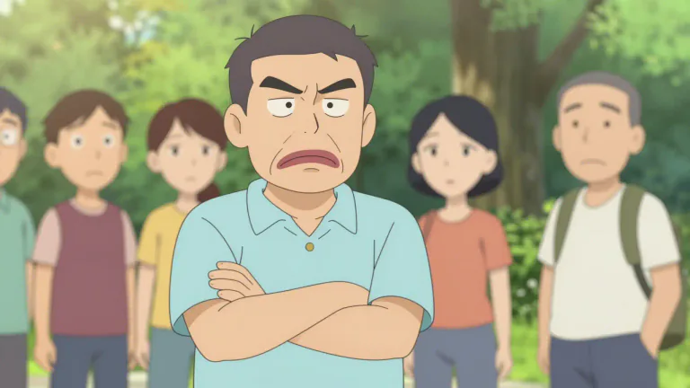 Visual representation of "grump" - A person who often complains or is in a bad mood.
