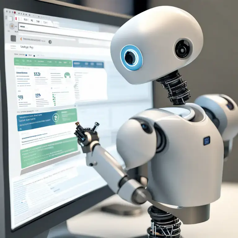 Visual representation of "robot" - In computer programming, a program that performs repetitive tasks on the internet.
