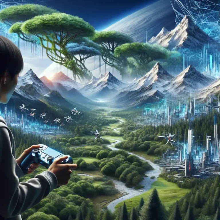 Visual representation of "world" - A simulated environment or reality.