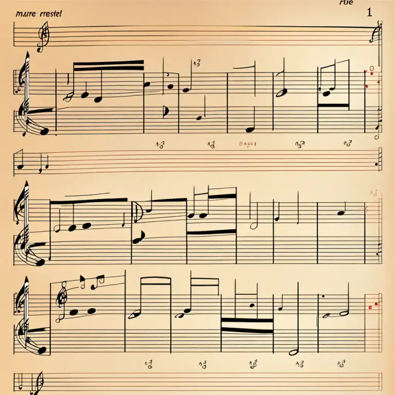 Visual representation of "measure" - the rhythm in a piece of music