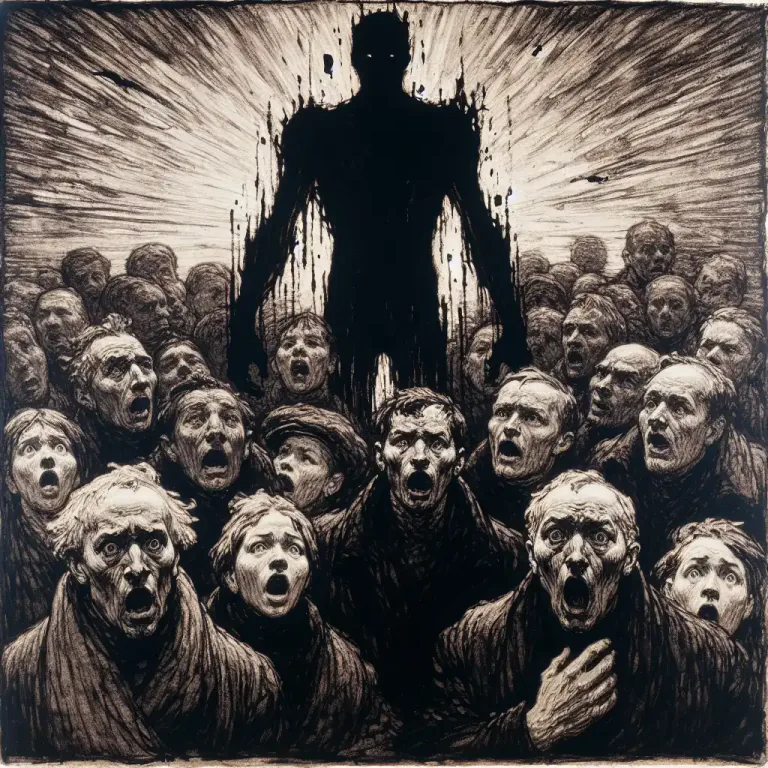 Visual representation of "senseless" - Lacking human feeling or sensitivity