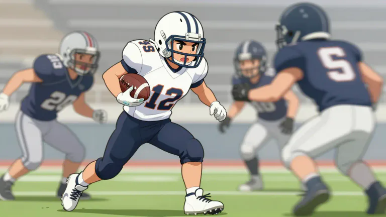 Visual representation of "ballcarrier" - A player in a game who has possession of the ball.
