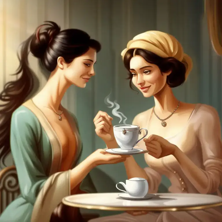 Visual representation of "Would you care for something?" - It's a polite way of asking if someone wants something.