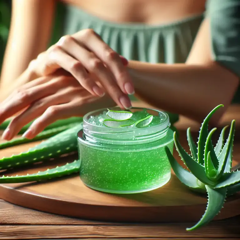 Visual representation of "aloe" - The gel found inside the leaves of the aloe plant. It is often used in skin creams and other health products.