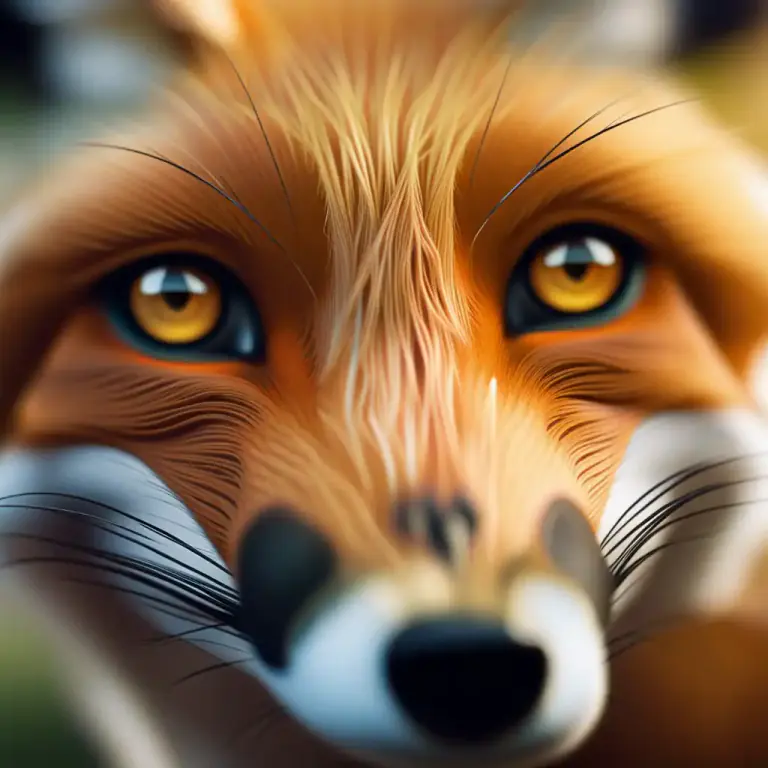 Visual representation of "foxy" - Relating to or resembling a fox.