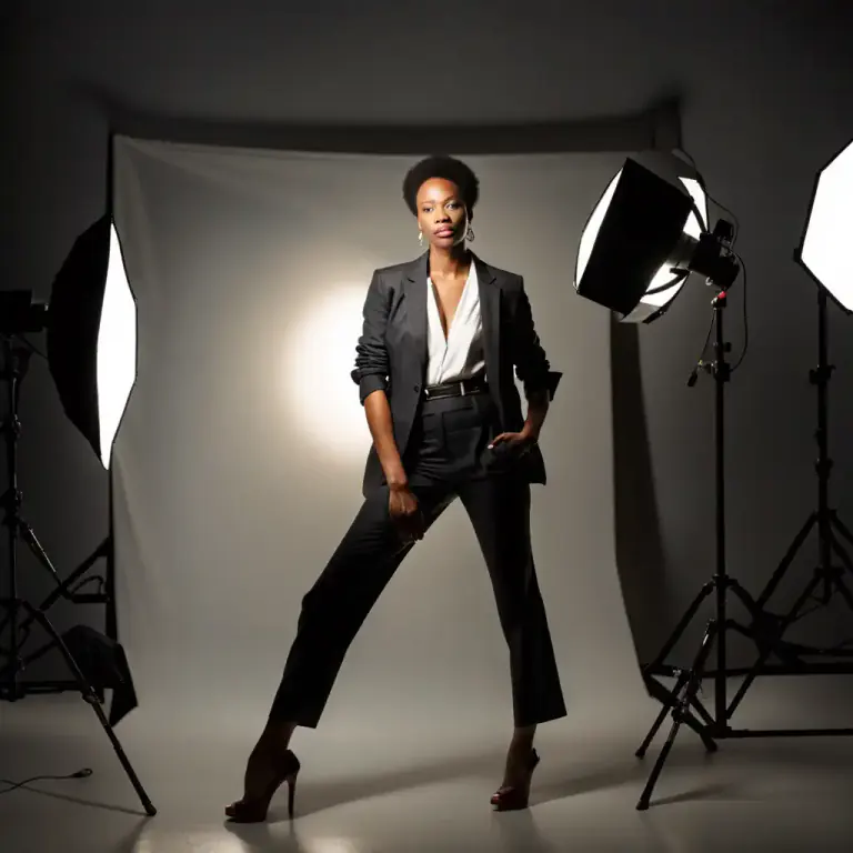 Visual representation of "strike a pose/an attitude" - To position oneself in a particular posture often for artistic or dramatic effect
