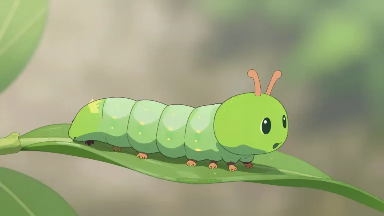 Visual representation of "caterpillar" - A small creature with many legs and long soft body. It is the baby of a butterfly or moth.