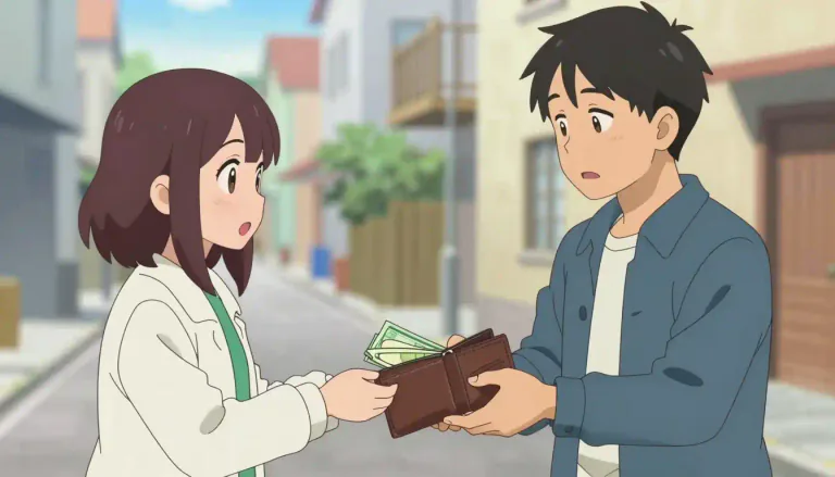 Visual representation of "payback" - Money that someone returns to you that you loaned them in the past.