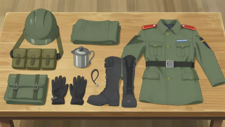 Visual representation of "accoutrements" - Additional items used for a particular purpose or activity.