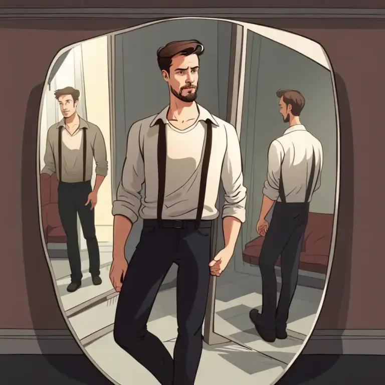 Visual representation of "pose" - A particular way of behaving that is intended to impress others but seems false