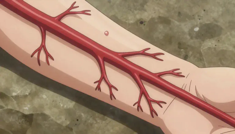 Visual representation of "blood" - The red liquid that flows through the bodies of people and animals