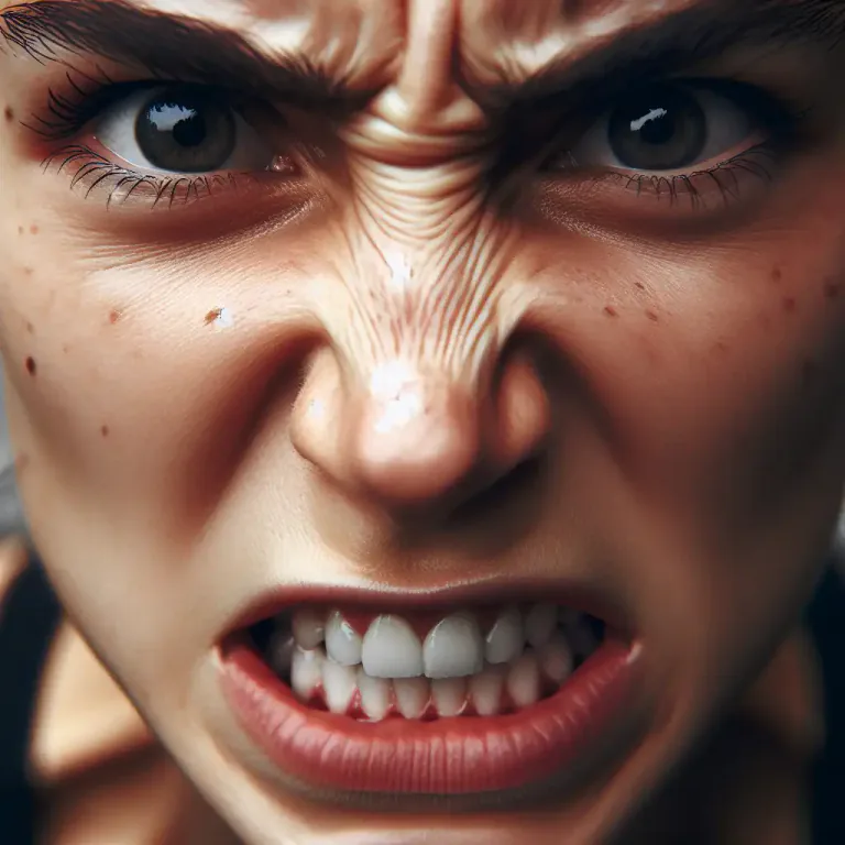 Visual representation of "grit" - To clench (the teeth), especially in struggle or determination