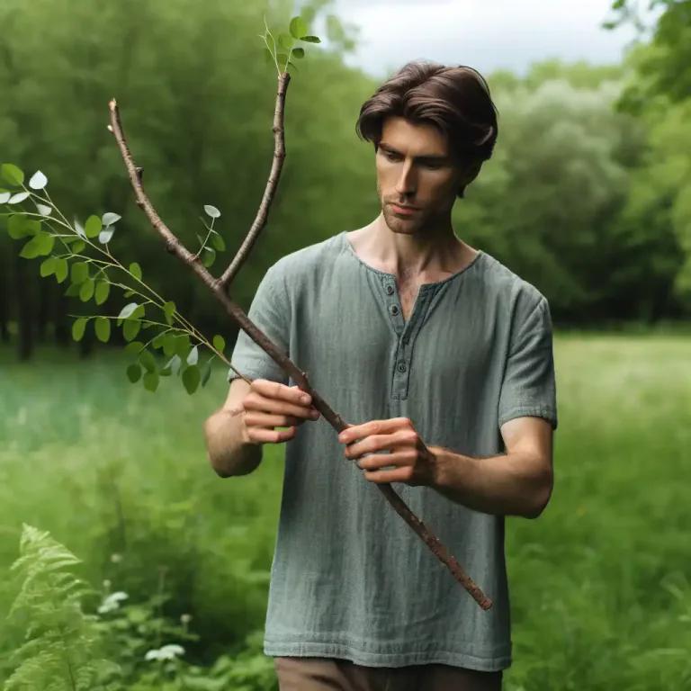 Visual representation of "dowser" - Dowsing rod or tool used in dowsing.