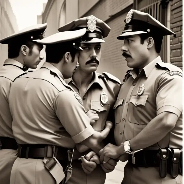 Visual representation of "bust" - to catch or arrest someone, especially for doing something illegal