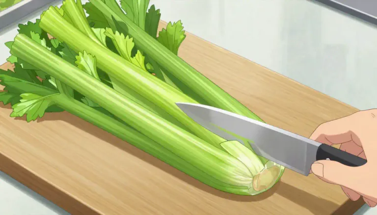 Visual representation of "celery" - A green plant that is eaten raw or cooked.