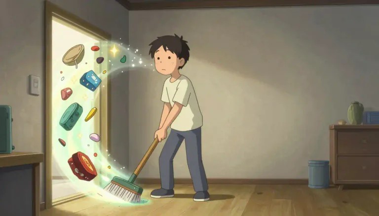 Visual representation of "riddance" - The act of getting rid of something unwanted or undesirable.