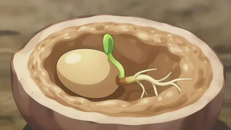 Visual representation of "endosperm" - The part of a seed that feeds the growing plant