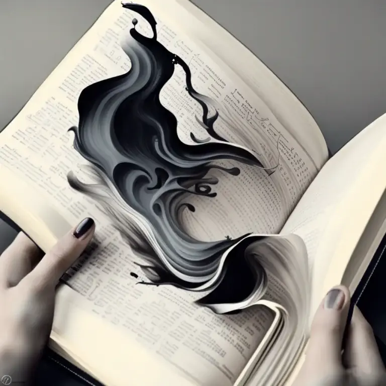 Visual representation of "the printed word/page" - The words that are printed on a page.