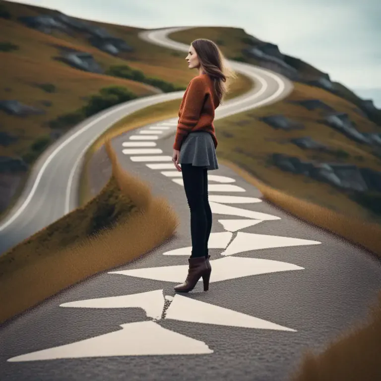 Visual representation of "take the easy way out" - To avoid a difficult or unpleasant situation, often by behaving in a way that is not brave or responsible.