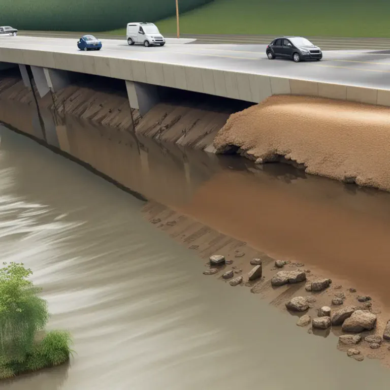 Visual representation of "undermine" - To dig or make a tunnel under something, especially to cause it to collapse.