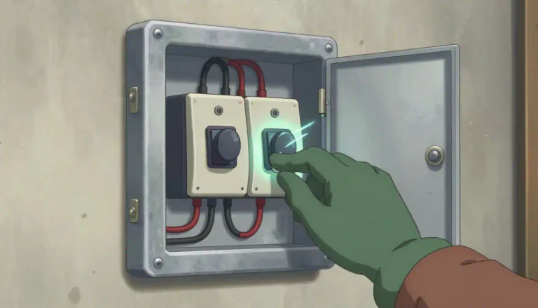 Visual representation of "switchbox" - A switchbox is an electrical box that contains a switch or multiple switches that control the flow of electricity.