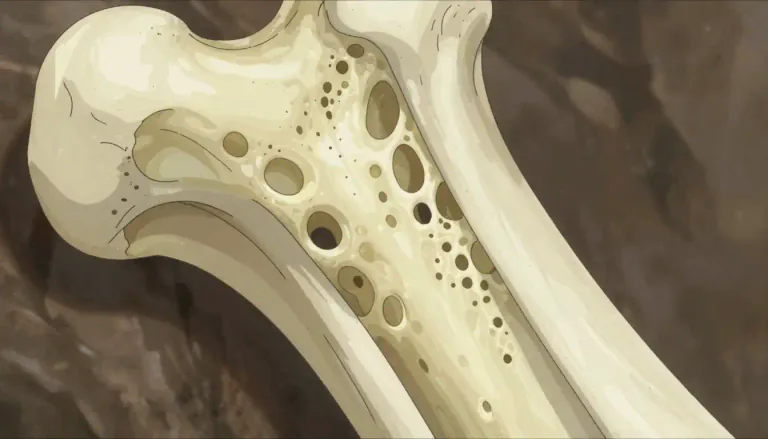 Visual representation of "cancellous" - Relating to the spongy, porous tissue found in the interior of bones.