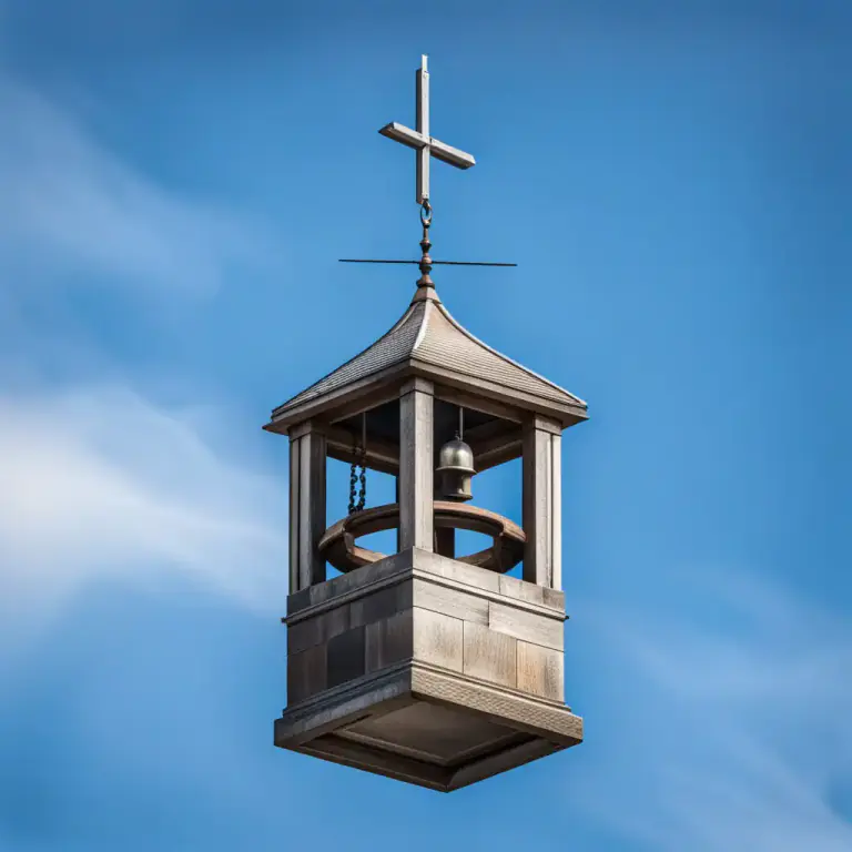 Visual representation of "tower" - The part of a church in which the bell is hung