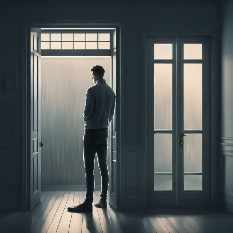 Visual representation of "shut away" - To isolate or keep someone or something in a place where they cannot be seen or contacted by others.