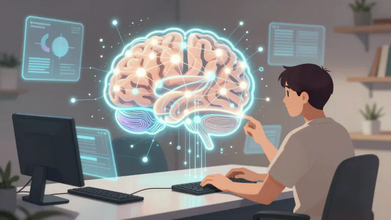 Visual representation of "neural" - Relating to a computer model designed to simulate the behavior of the brain.