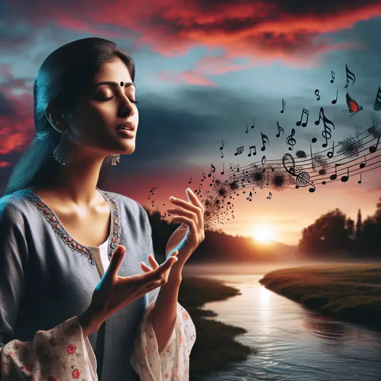 Visual representation of "voice" - The ability to sing