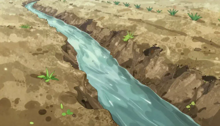 Visual representation of "channel" - A path or tube for liquids to flow through
