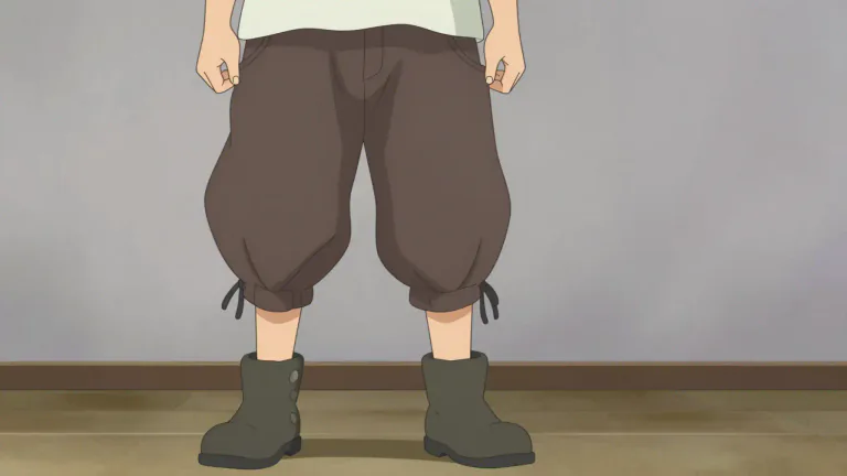 Visual representation of "knickerbockers" - Loose-fitting pants that are gathered at the knee or calf