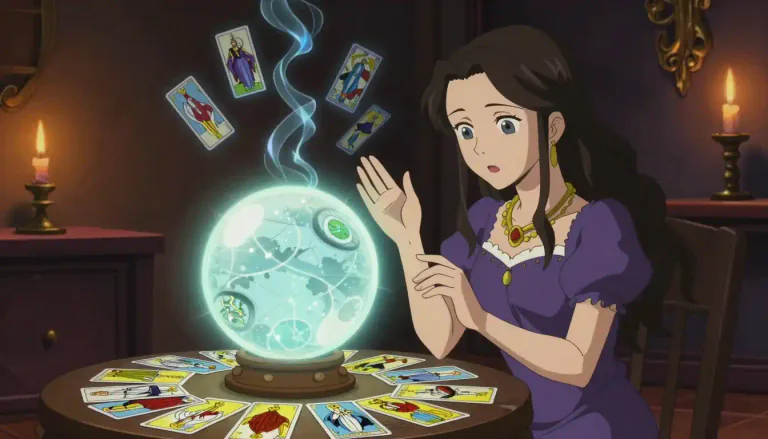 Visual representation of "divinatory" - Relating to the practice of divination, which is the process of seeking to foretell future events or gain insight through supernatural means.