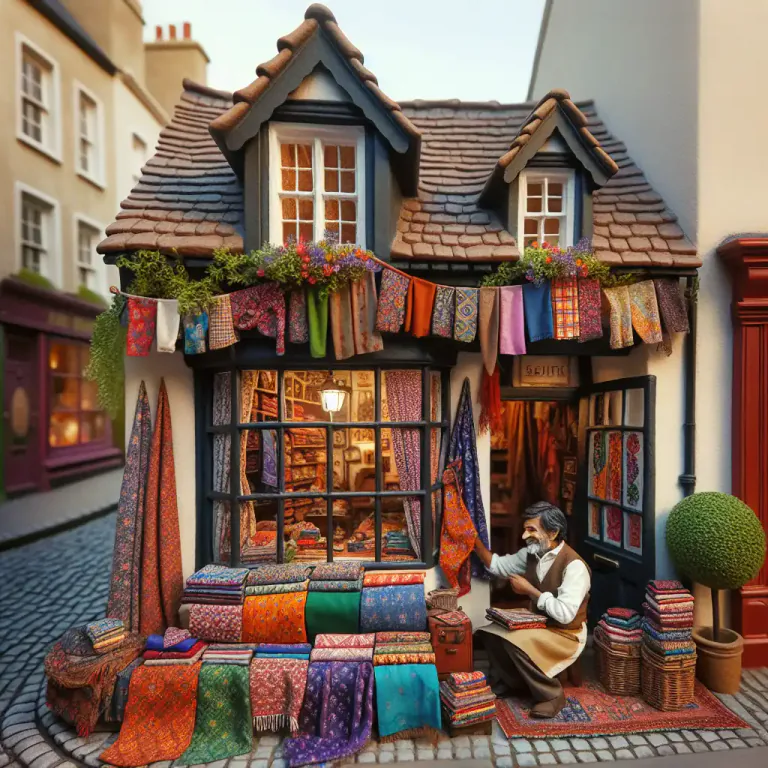 Visual representation of "drapery" - A business selling cloths or textiles
