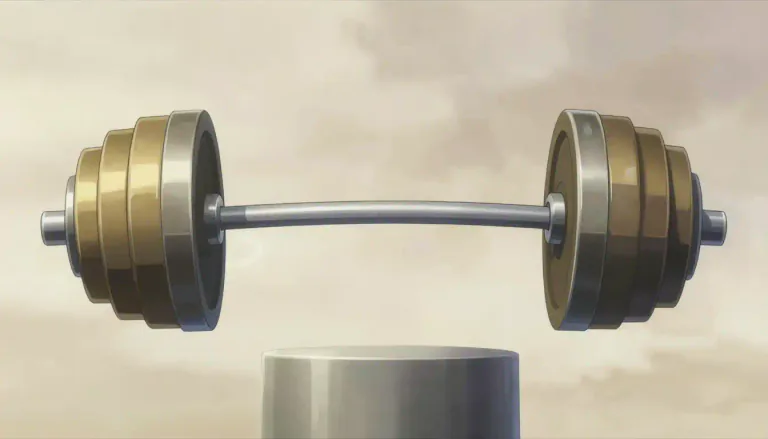 Visual representation of "barbell" - The term can refer to anything resembling a barbell in form or function, often implying balance.