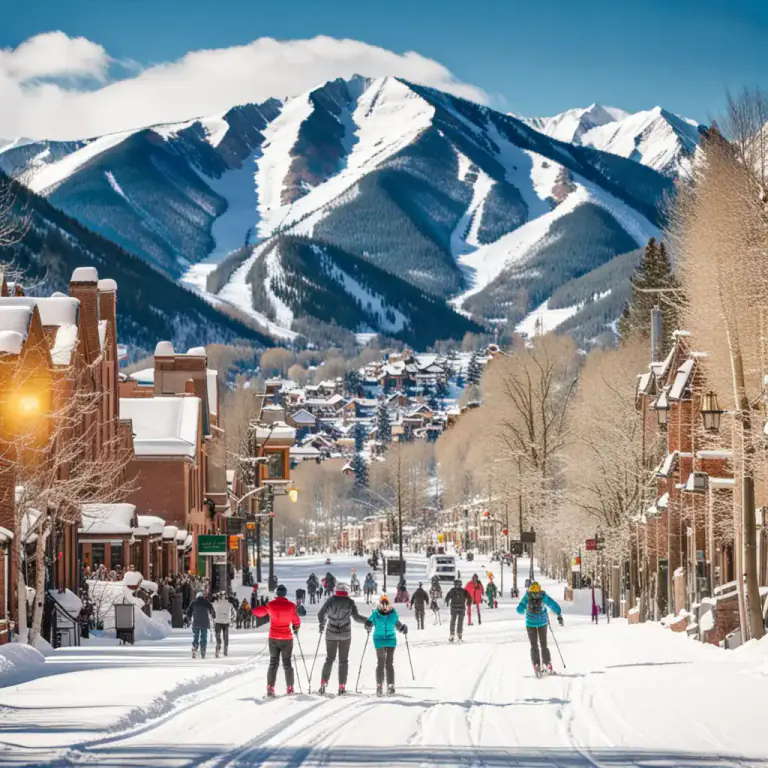 Visual representation of "aspen" - A town in Colorado known as a major skiing destination and a place of beautiful outdoor scenery.