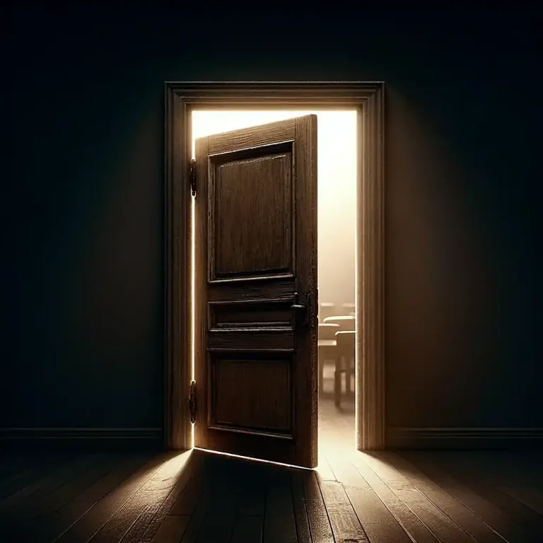 Visual representation of "to somebody’s door" - Directly arriving or brought to where someone lives or works.