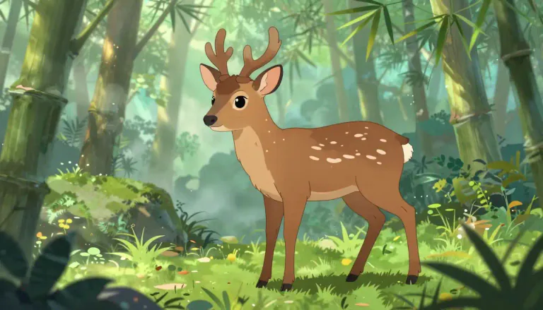 Visual representation of "muntjac" - A small kind of deer, usually found in parts of Asia.
