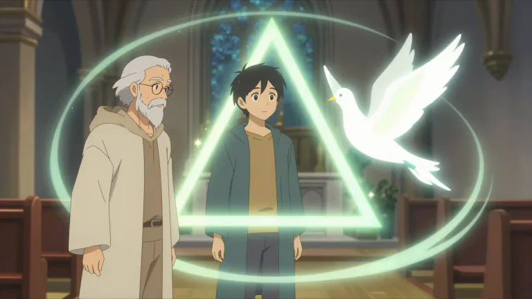 Visual representation of "trinitarian" - Related to the Christian doctrine of the Trinity, which holds that God exists as three persons: the Father, the Son, and the Holy Spirit.